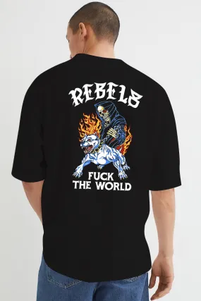 Rebelx Black Oversized T-Shirt