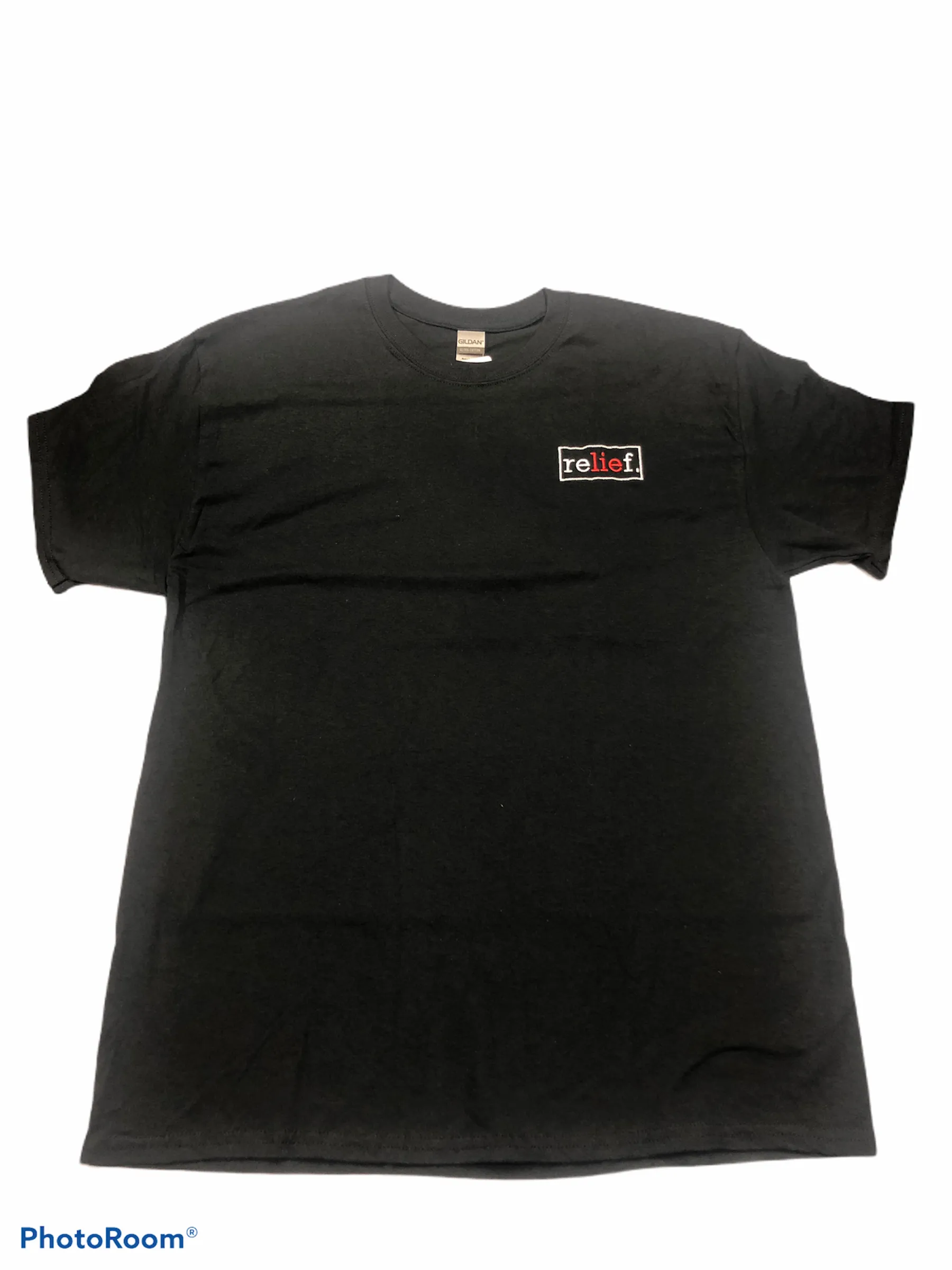 Relief Skate Supply Lie Embroidered T Shirt Black