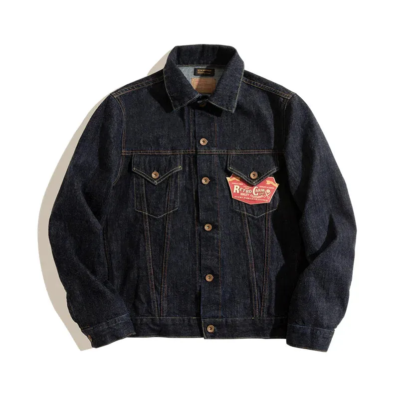 Retro Original Denim Jacket Motorcycle Fit and Coat - Men's Trend