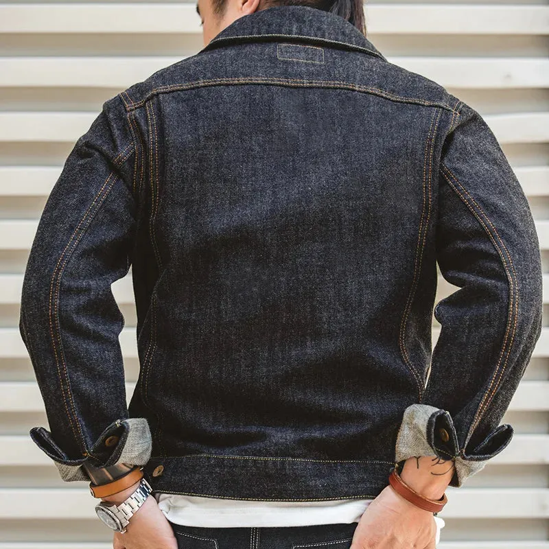 Retro Original Denim Jacket Motorcycle Fit and Coat - Men's Trend