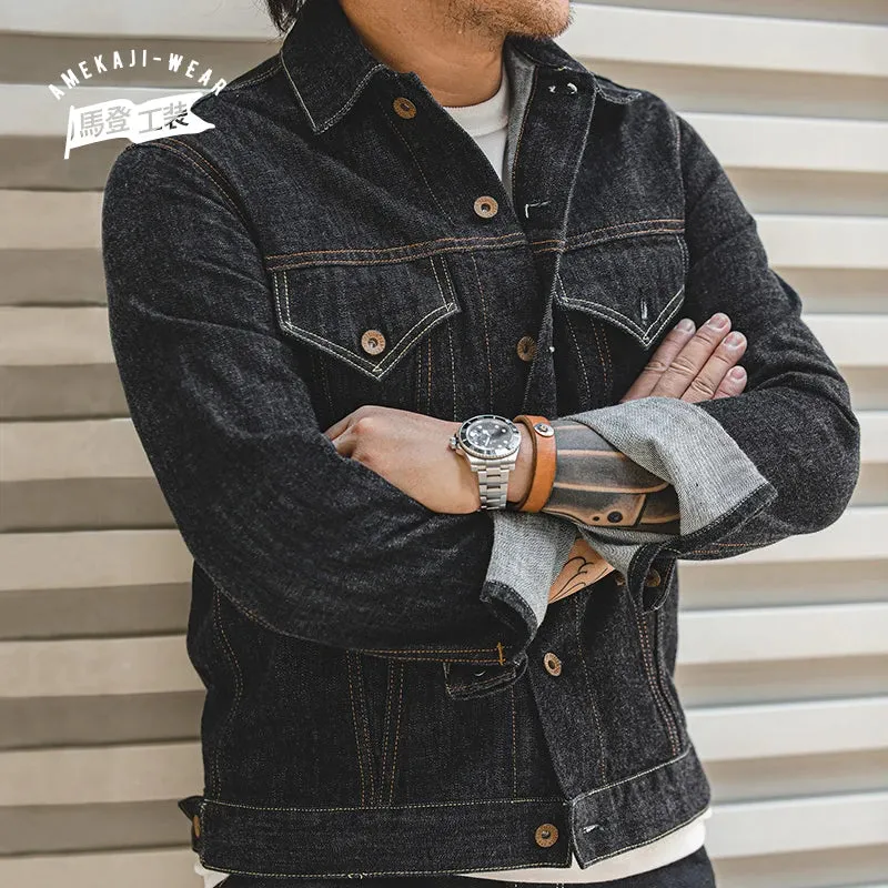 Retro Original Denim Jacket Motorcycle Fit and Coat - Men's Trend