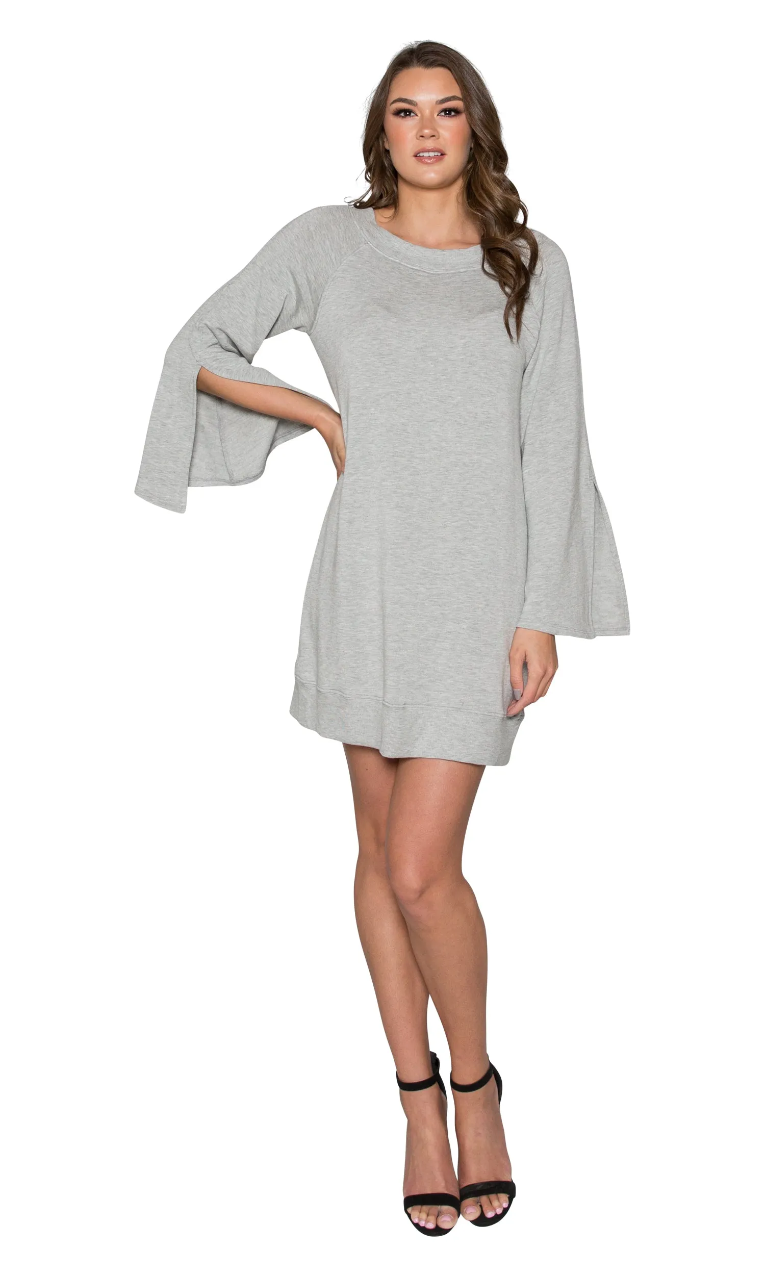 River   Sky North Slit Sleeve Dress