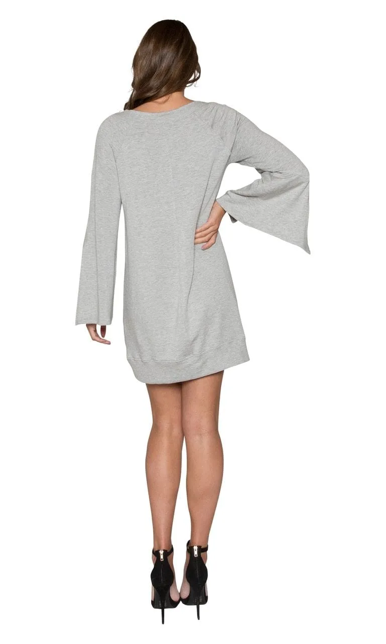 River   Sky North Slit Sleeve Dress