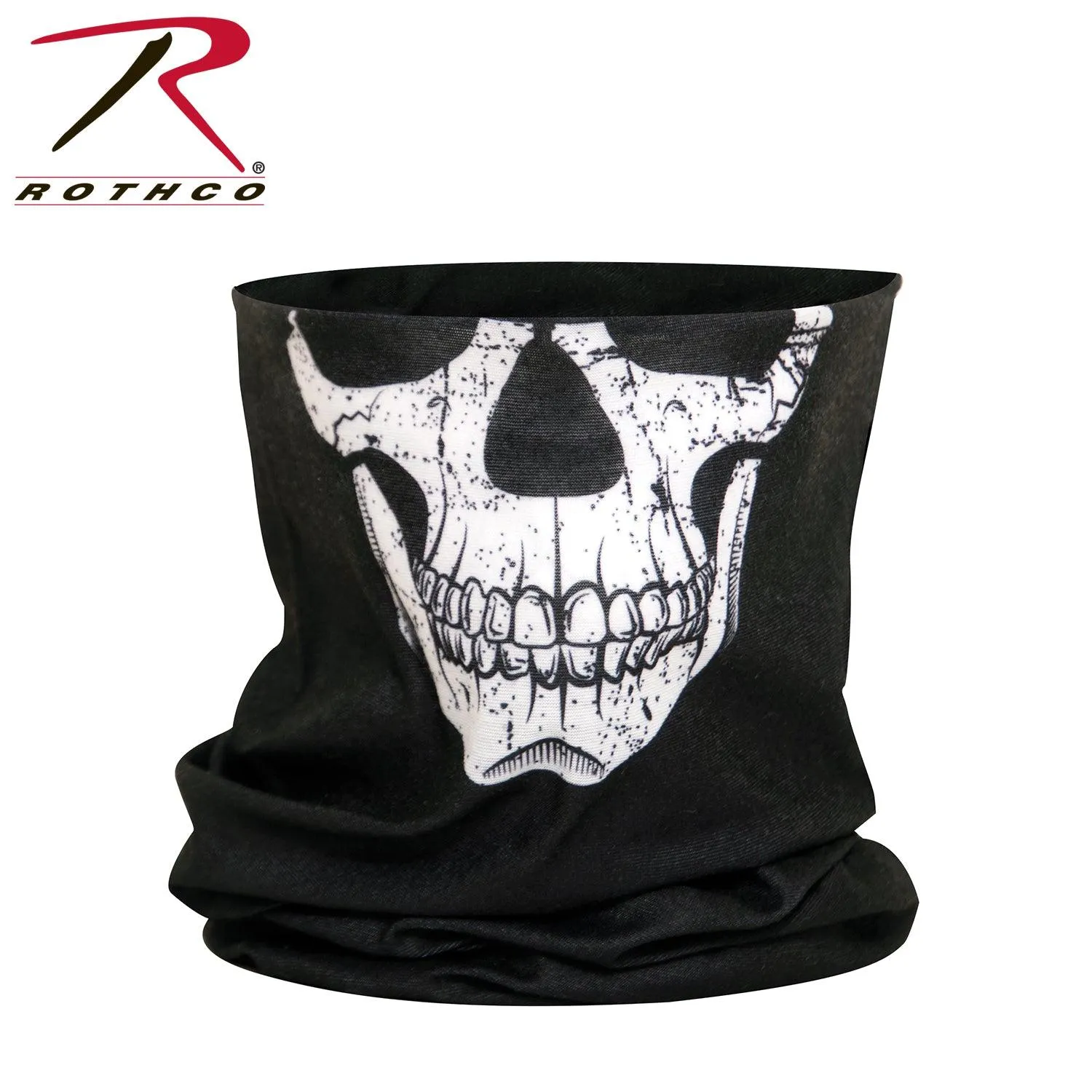 Rothco Multi-Use Neck Gaiter and Face Covering Tactical Wrap - Skull Print