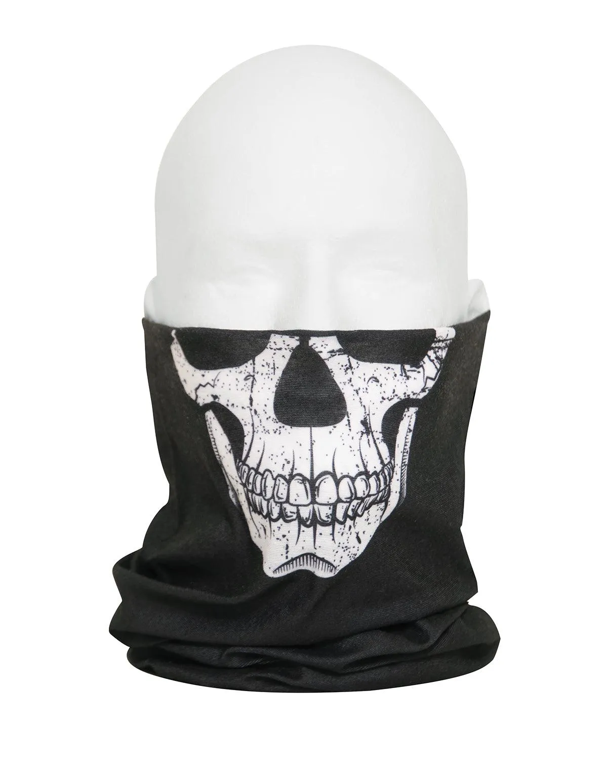 Rothco Multi-Use Neck Gaiter and Face Covering Tactical Wrap - Skull Print