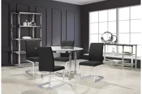 Round Dining Set with Black Side Chair