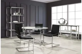 Round Dining Set with Jasmine Black Side Chair