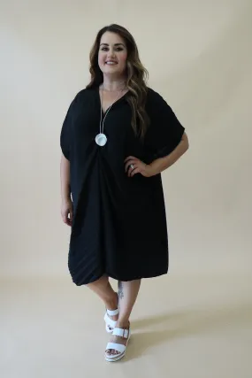 Sadhbh Pleated Oversized Tunic in Black