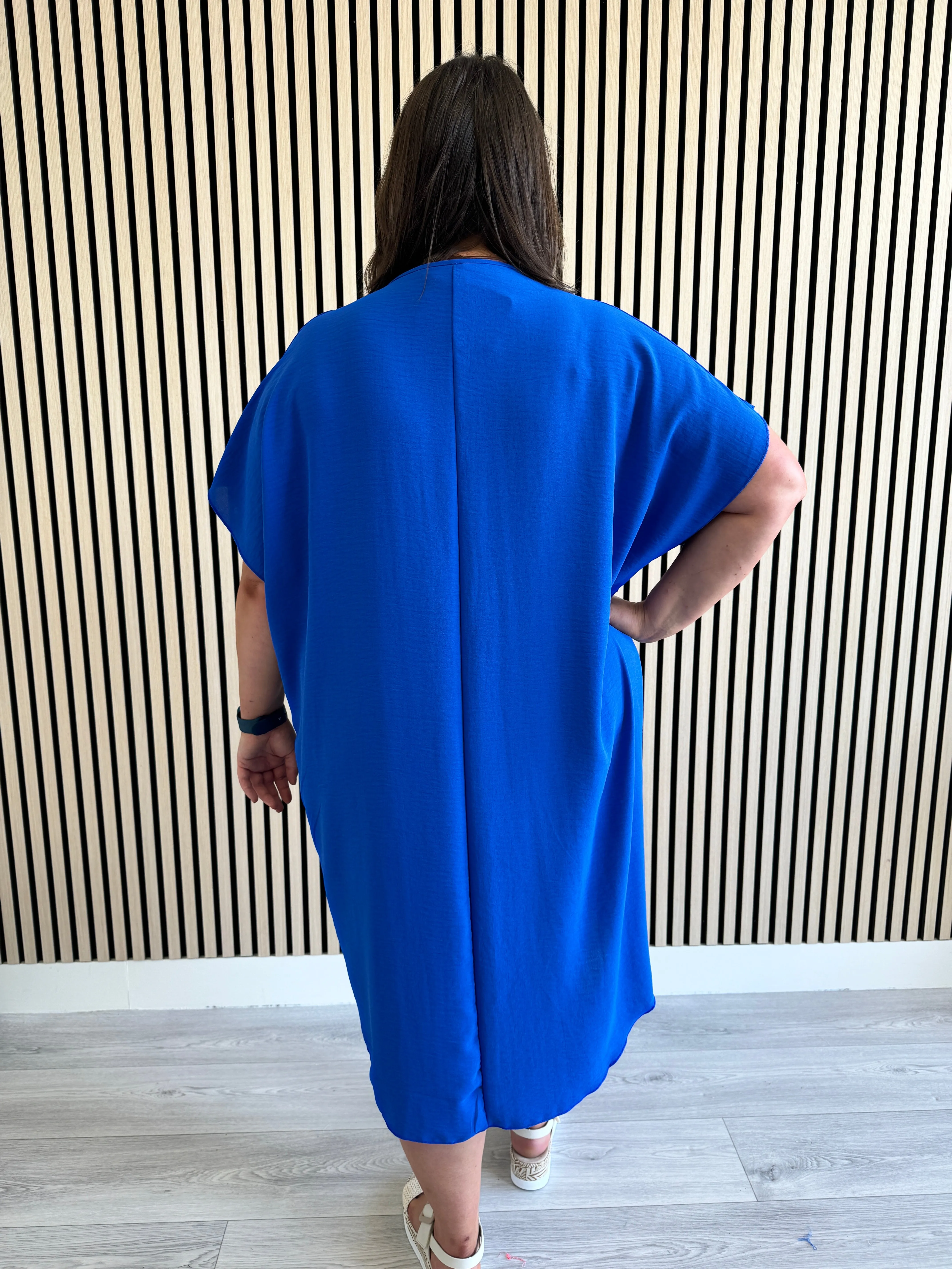 Sadhbh Pleated Oversized Tunic in Royal Blue