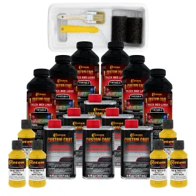 Safety Yellow 1.5 Gallon (6 Quart) Urethane Roll-On, Brush-On or Spray-On Truck Bed Liner Kit with Roller and Brush Applicator Kit - Textured Coating