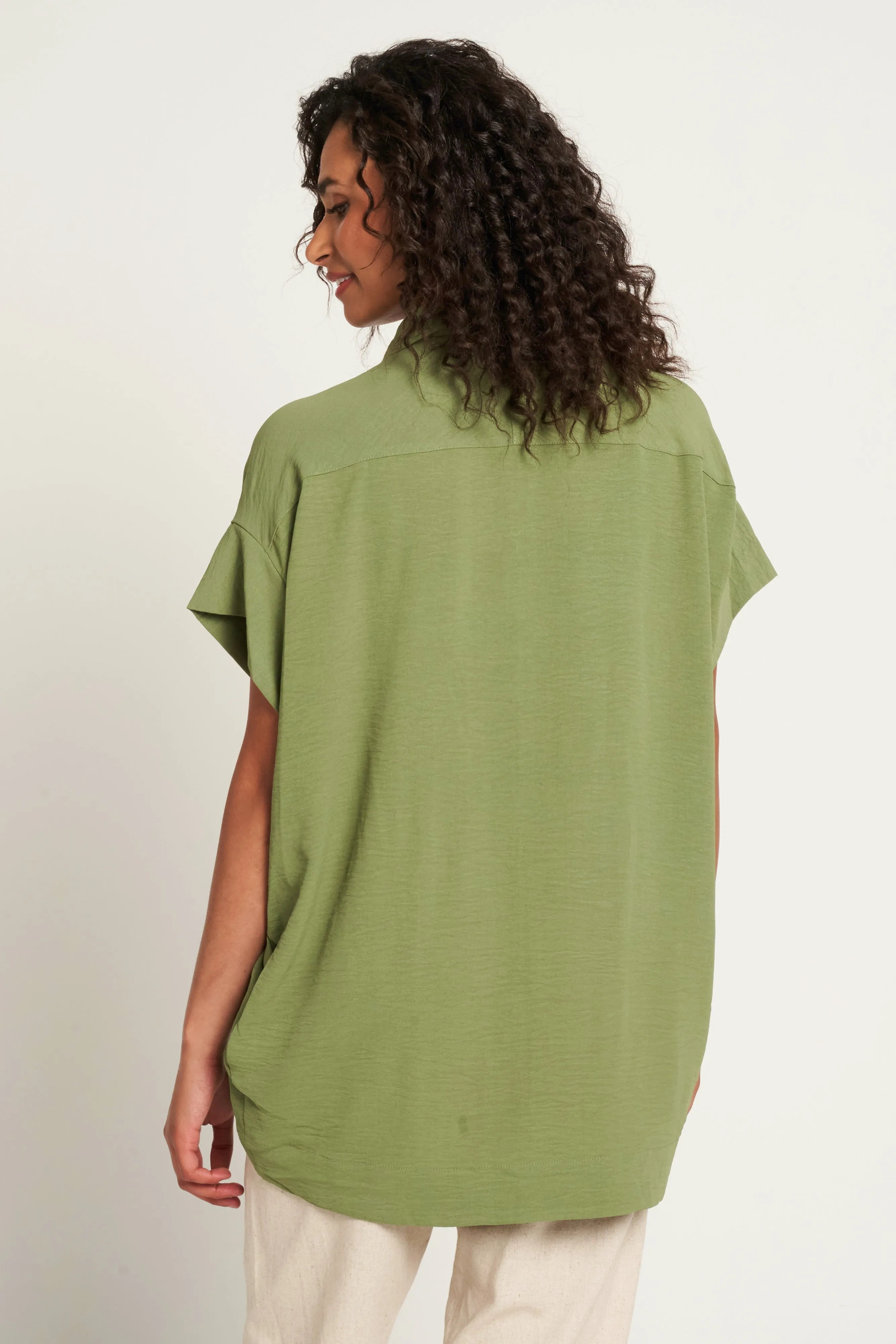 Saloos Deep Cuffs Oversized Shirt