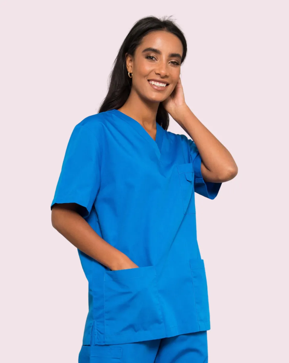 Sandringham Unisex Three Pocket Scrub Tunic - Royal Blue