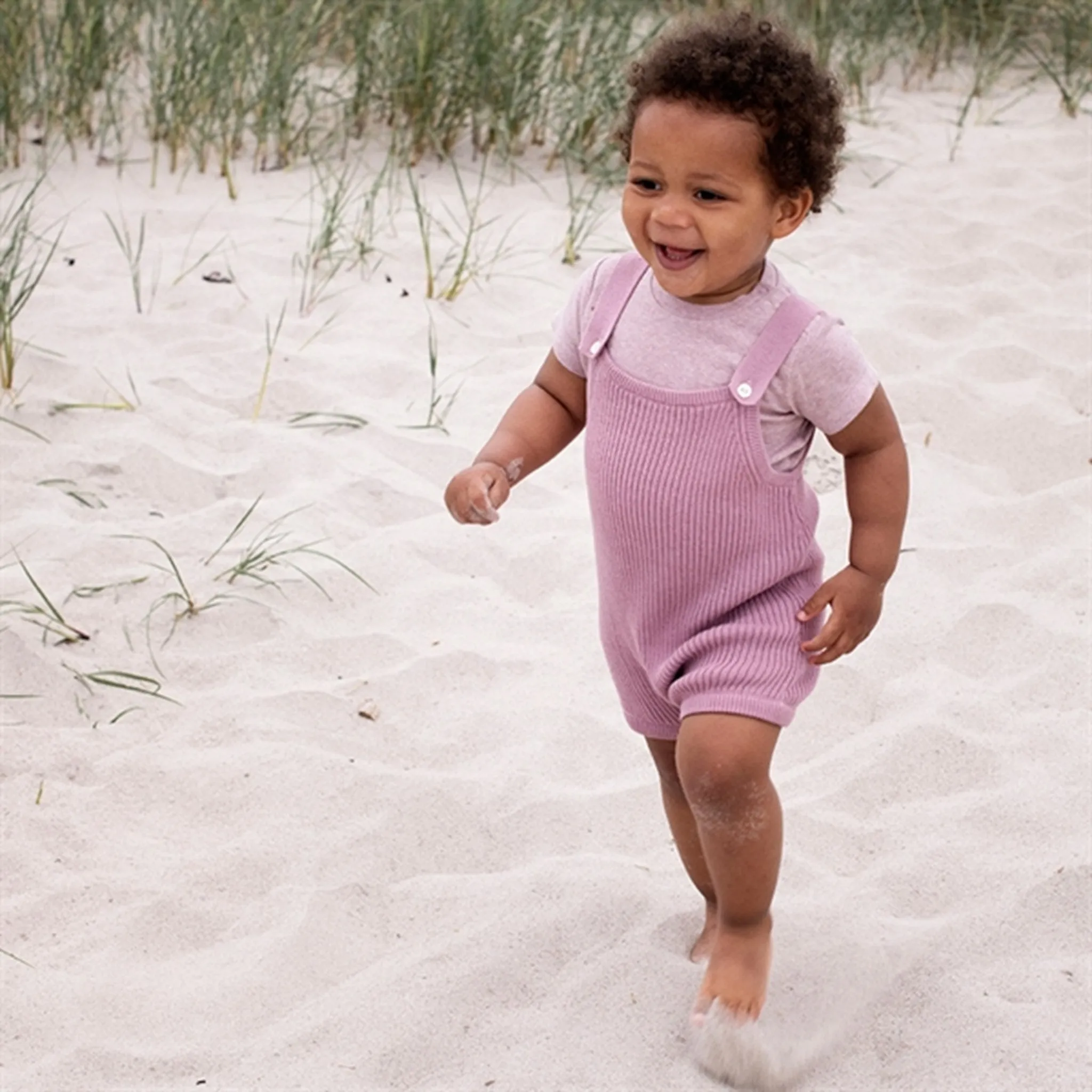 Serendipity Mauve Baby Knit Texture Overall