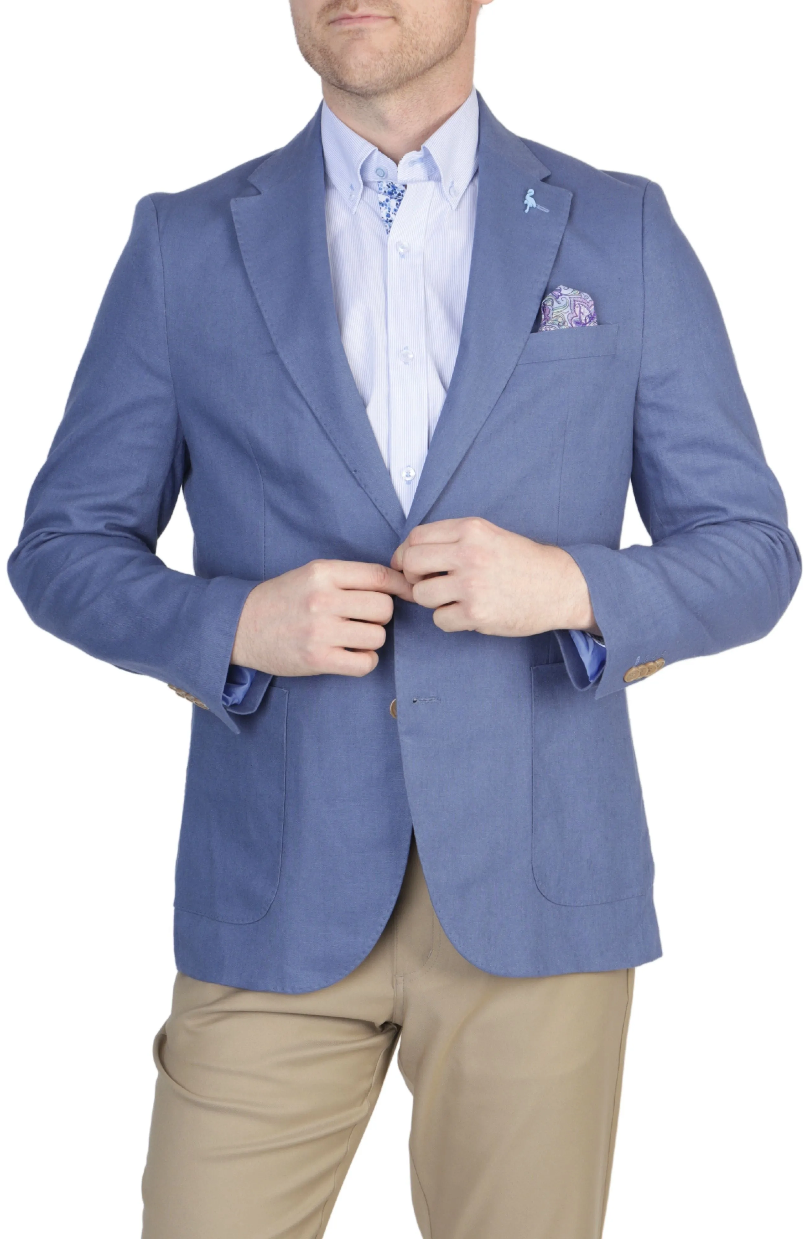 Signature Solid Neutral Linen Sport Coat