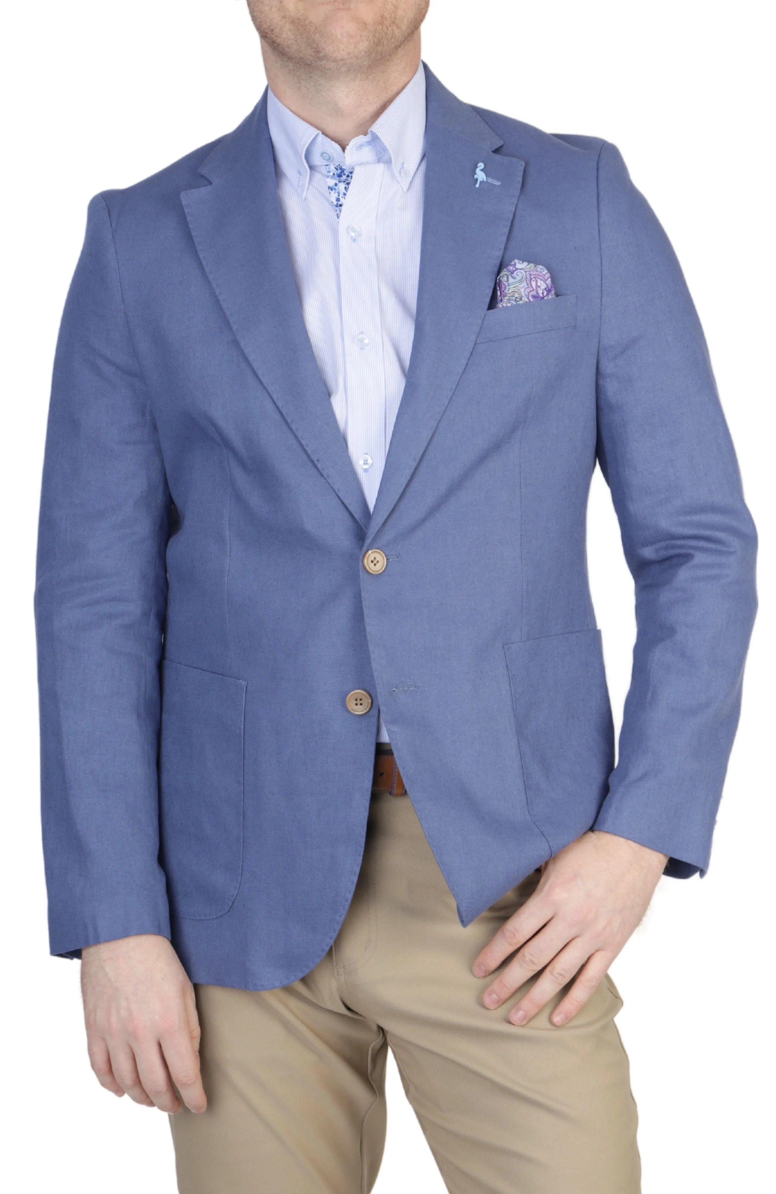 Signature Solid Neutral Linen Sport Coat