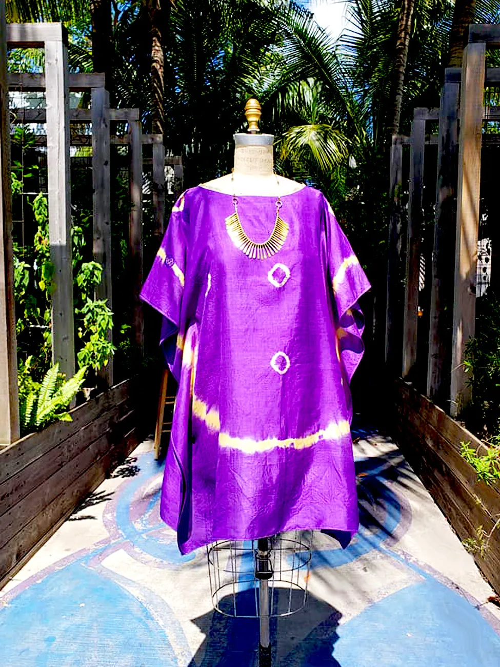 Silk Caftan Almost Famous Collection - Purple Rose of Cairo