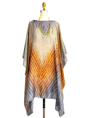 Silk Caftan Dress Hand Painted