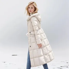 Snow Diva Luxe Long Puffer Coat | Quilted Coat | Puffer Jacket Women | Womens Parka Coat