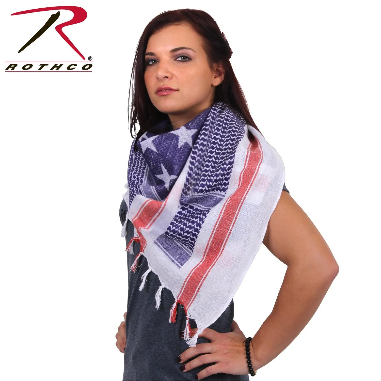 Stars and Stripes US Flag Shemagh Tactical Desert Keffiyeh Scarf