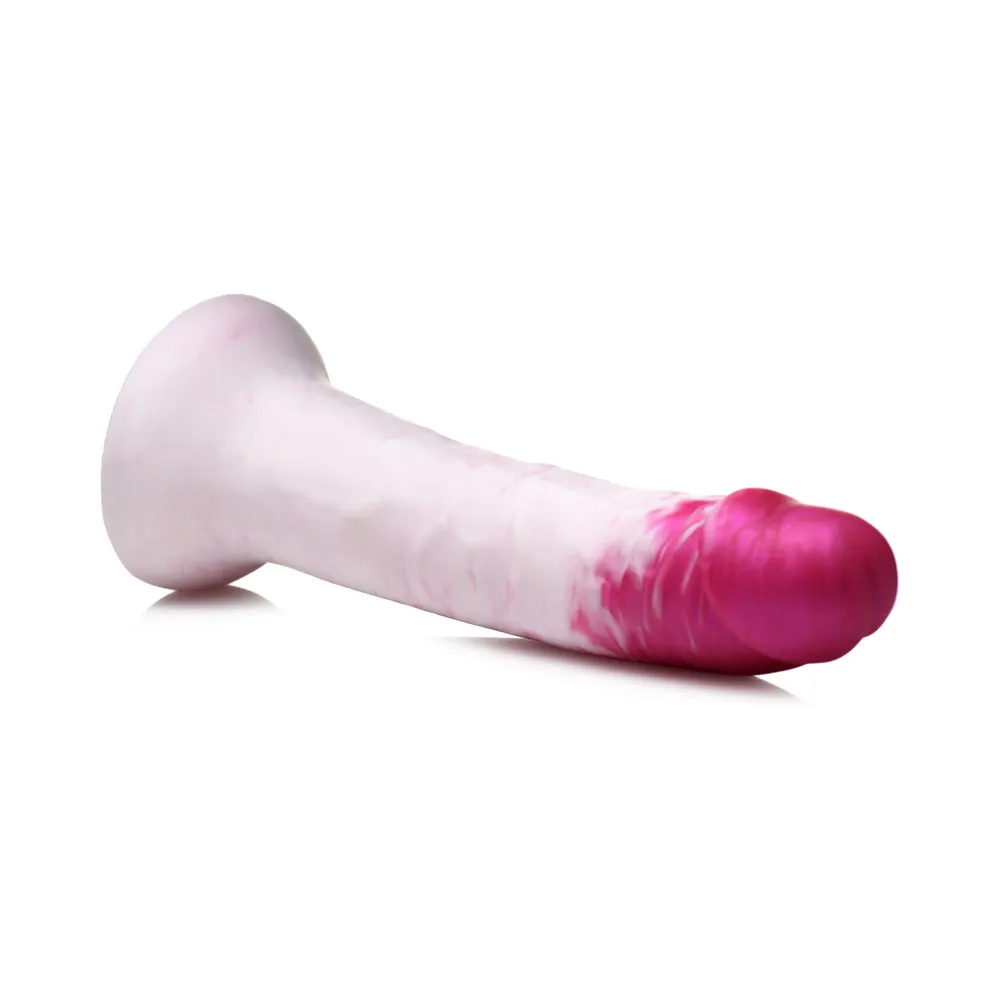 Strap U Real Swirl Realistic Silicone Dildo Pink