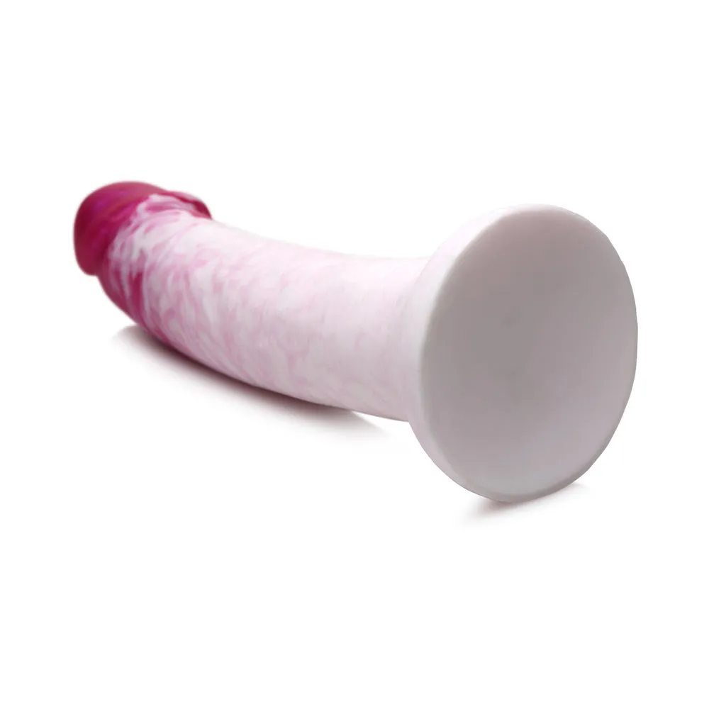 Strap U Real Swirl Realistic Silicone Dildo Pink