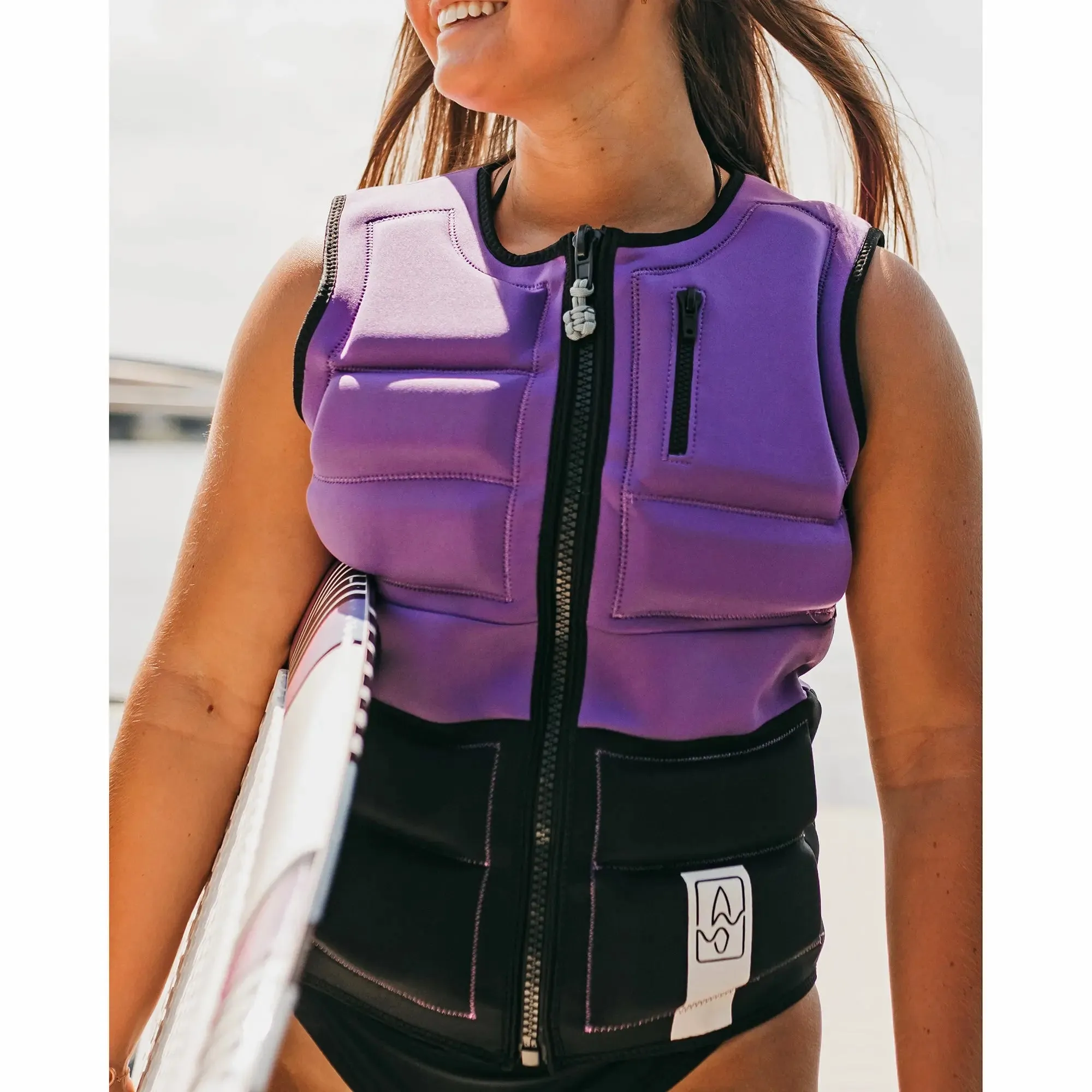 SWELL Wakesurf Vest - Women's Violet - Ultimate Comfort Neoprene Jacket