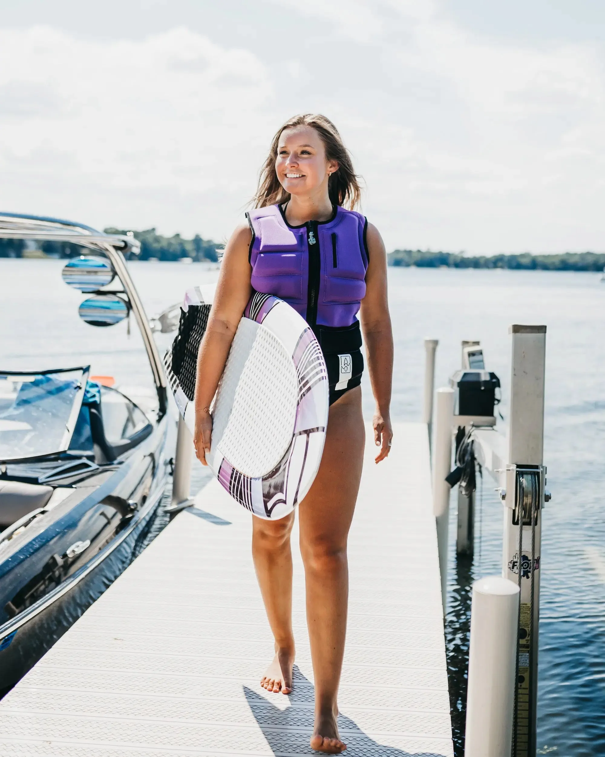 SWELL Wakesurf Vest - Women's Violet - Ultimate Comfort Neoprene Jacket