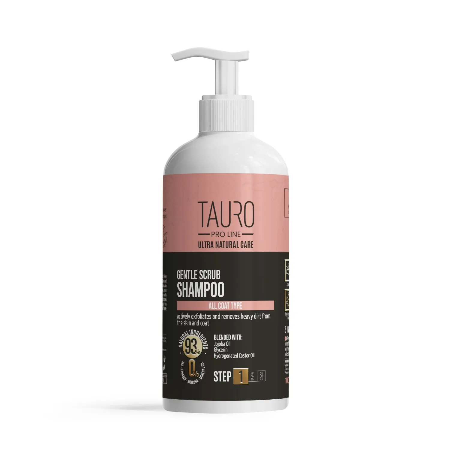 Tauro Pro Line Ultra Natural Care gentle scrub shampoo for dogs and cats skin and coat