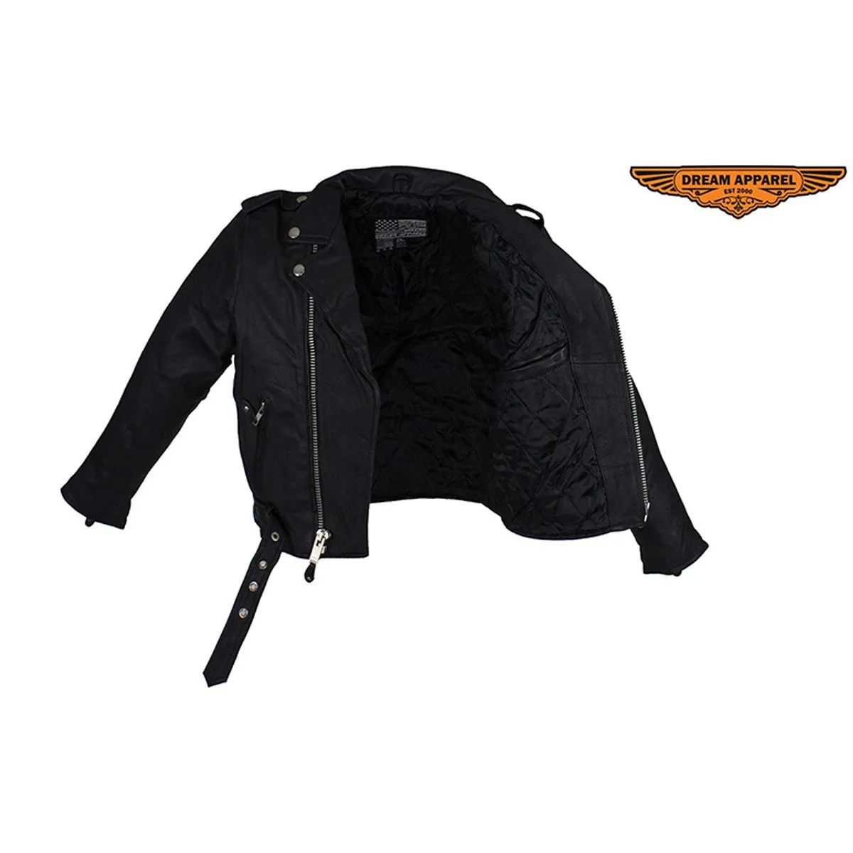 Teens Leather Motorcycle Jacket