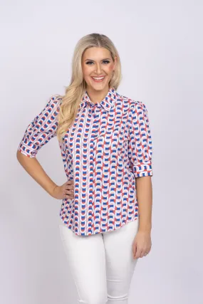 Tyler Boe Alice Poplin Ribbons Tunic in Multi