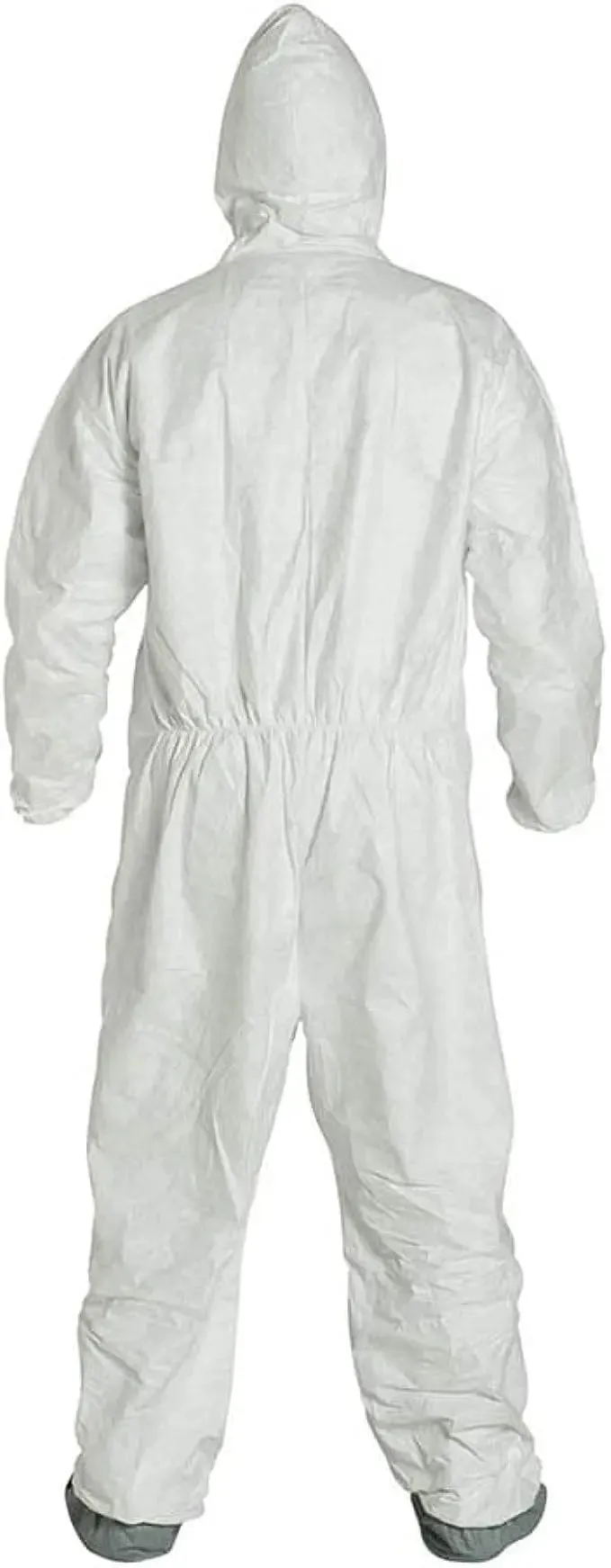 TYVEK - TY122S - White Coveralls - Attached Hood & Boots - Elastic Wrists - Serged Seams - 25/bx