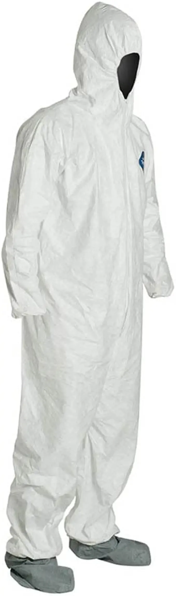 TYVEK - TY122S - White Coveralls - Attached Hood & Boots - Elastic Wrists - Serged Seams - 25/bx