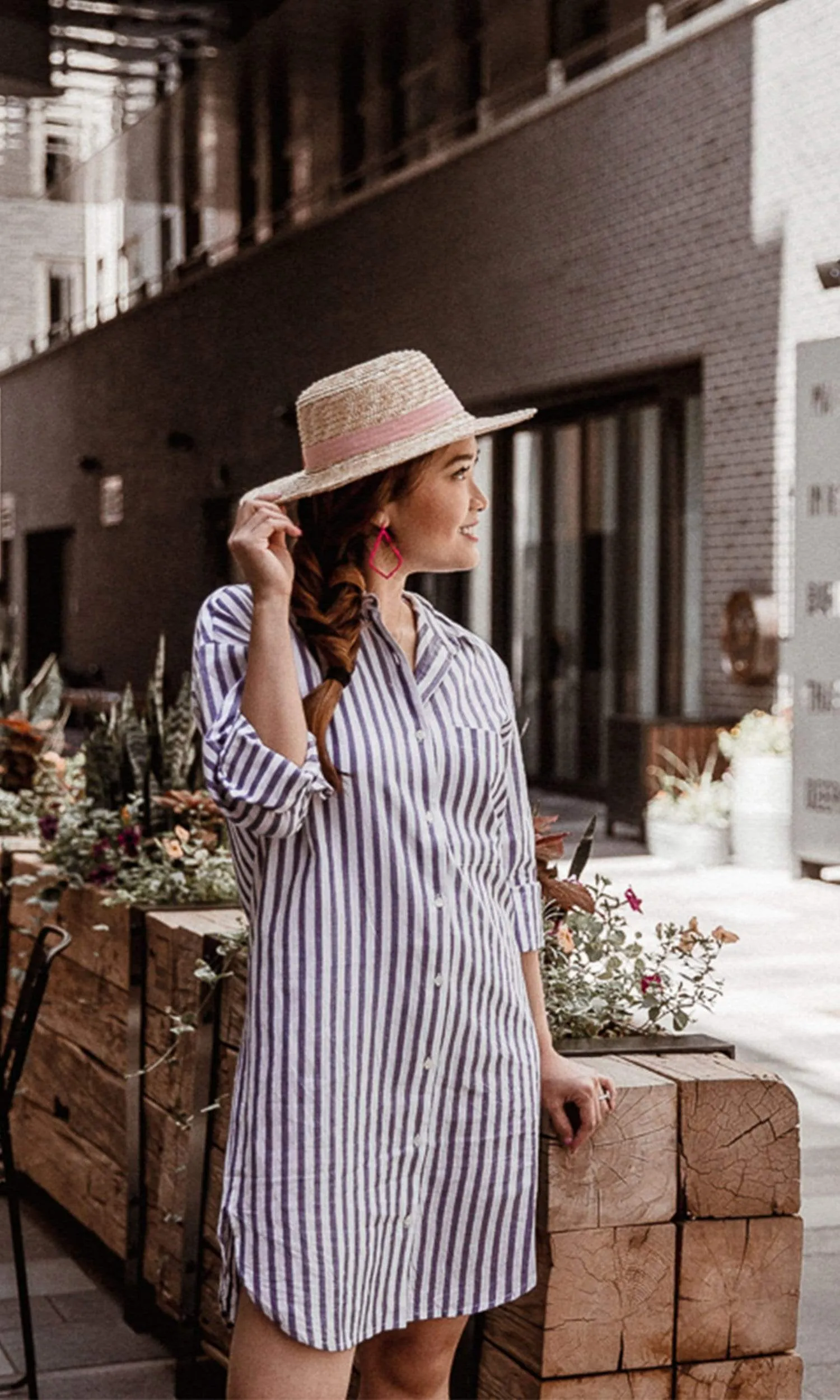 Velvet by Graham & Spencer Ivy Woven Cotton Stripe Dress