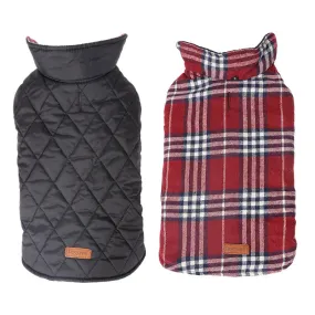 Waterproof Reversable Quilted Jacket for Dogs