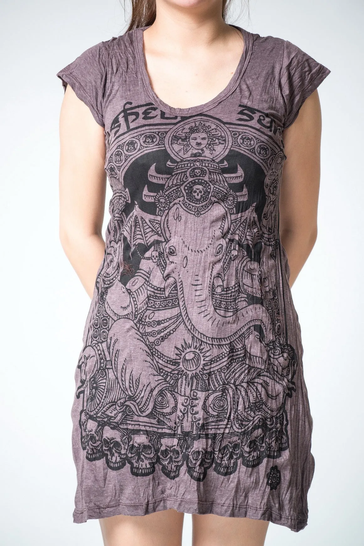 Womens Batman Ganesh Dress in Brown