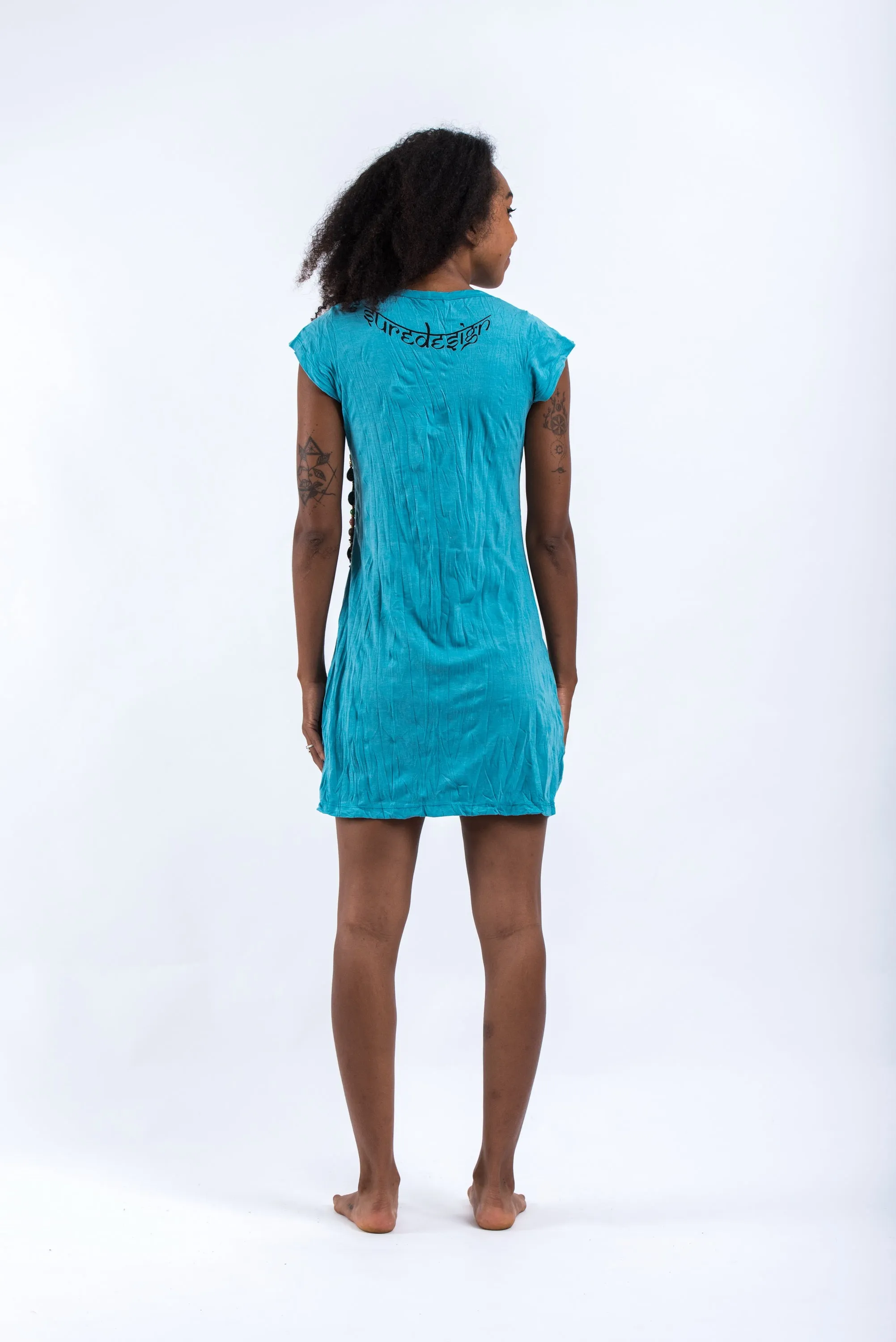 Womens Dreamcatcher Dress in Turquoise