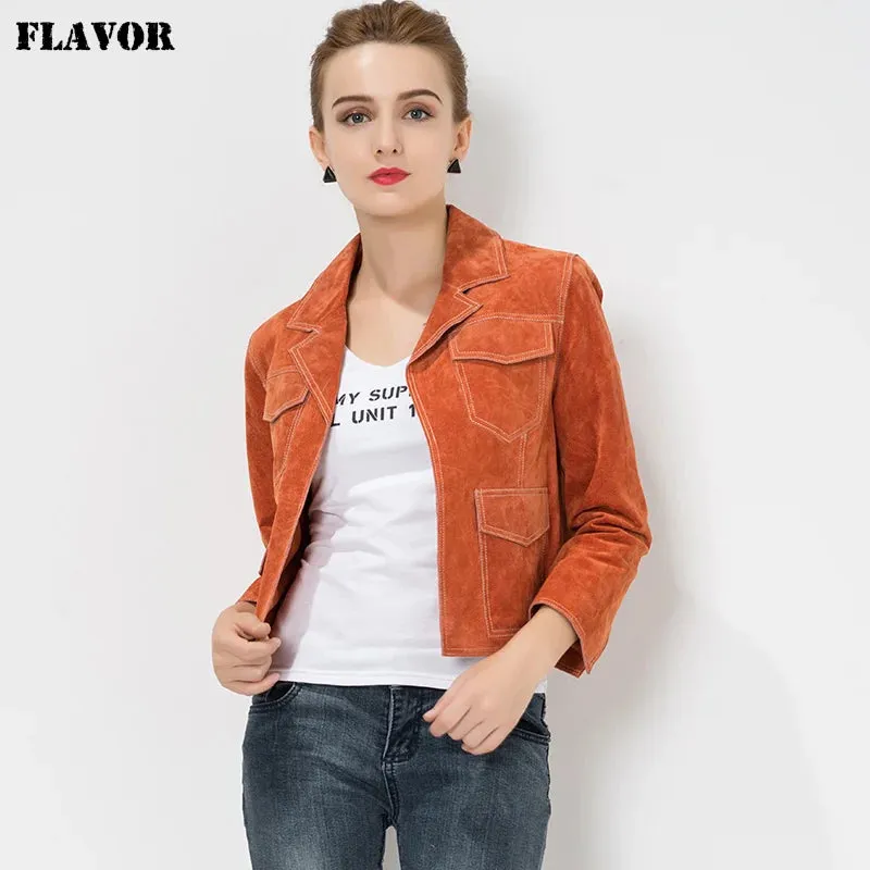 Women's Genuine Pigskin Leather Jacket