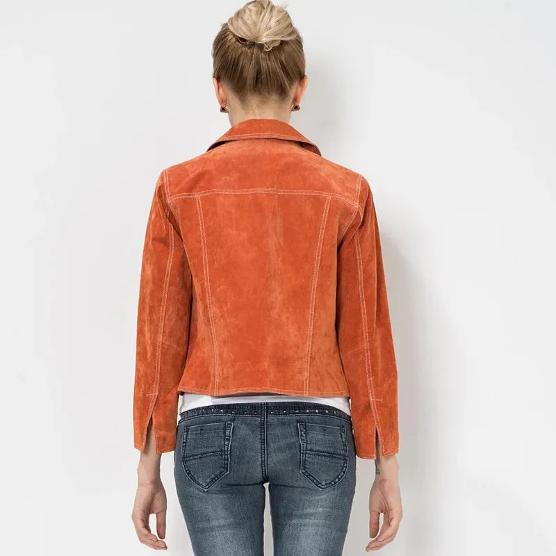 Women's Genuine Pigskin Leather Jacket