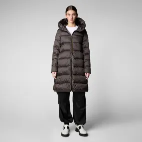 Women's Hooded Animal free Puffer Lysa Coat Brown Black