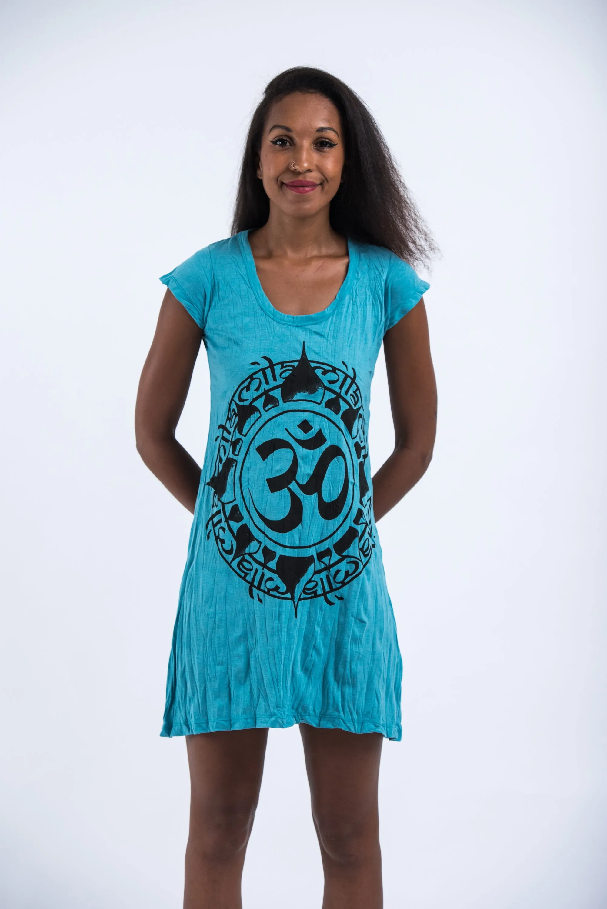 Womens Infinitee Om Dress in Turquoise