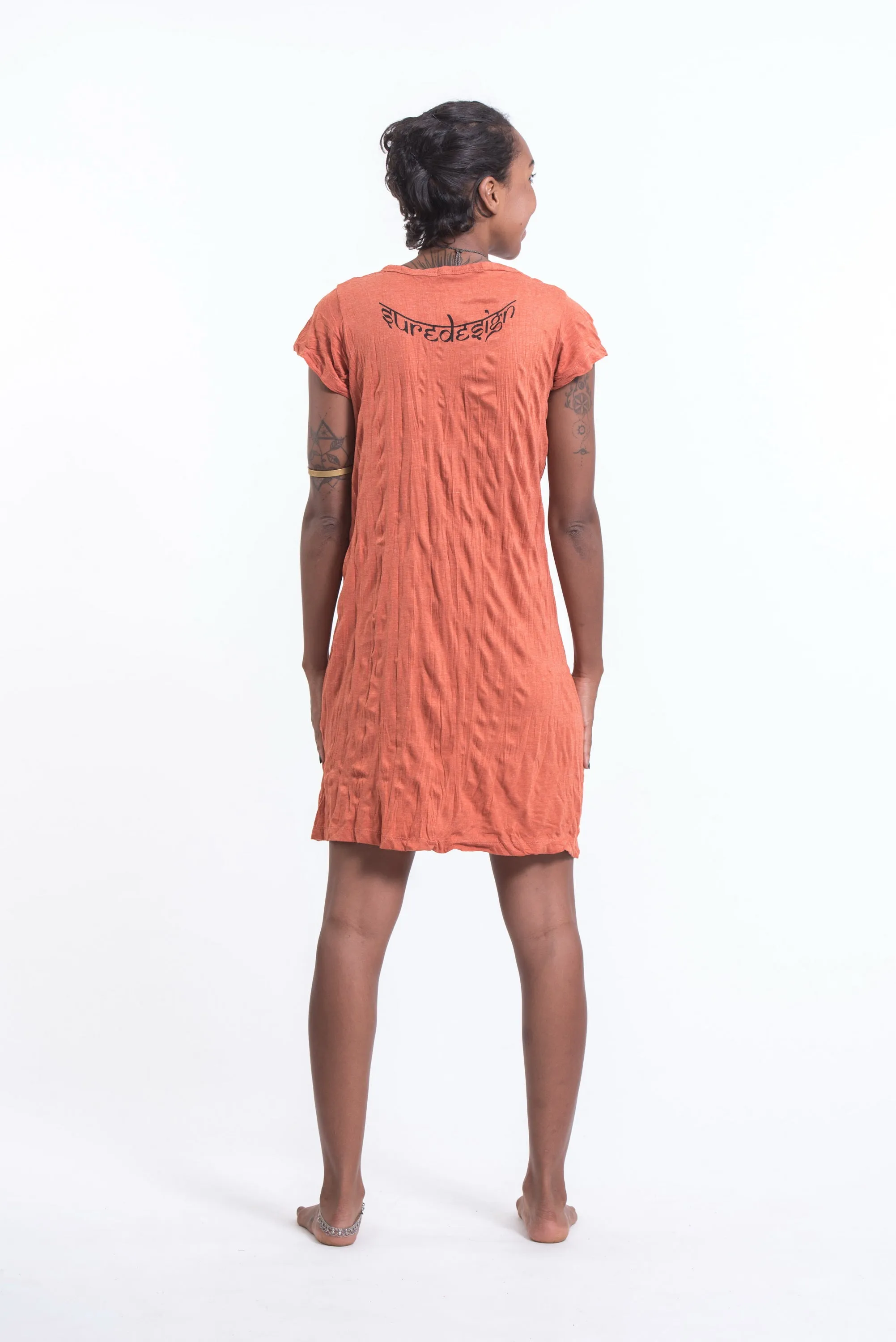 Womens Lotus Mandala Dress in Orange