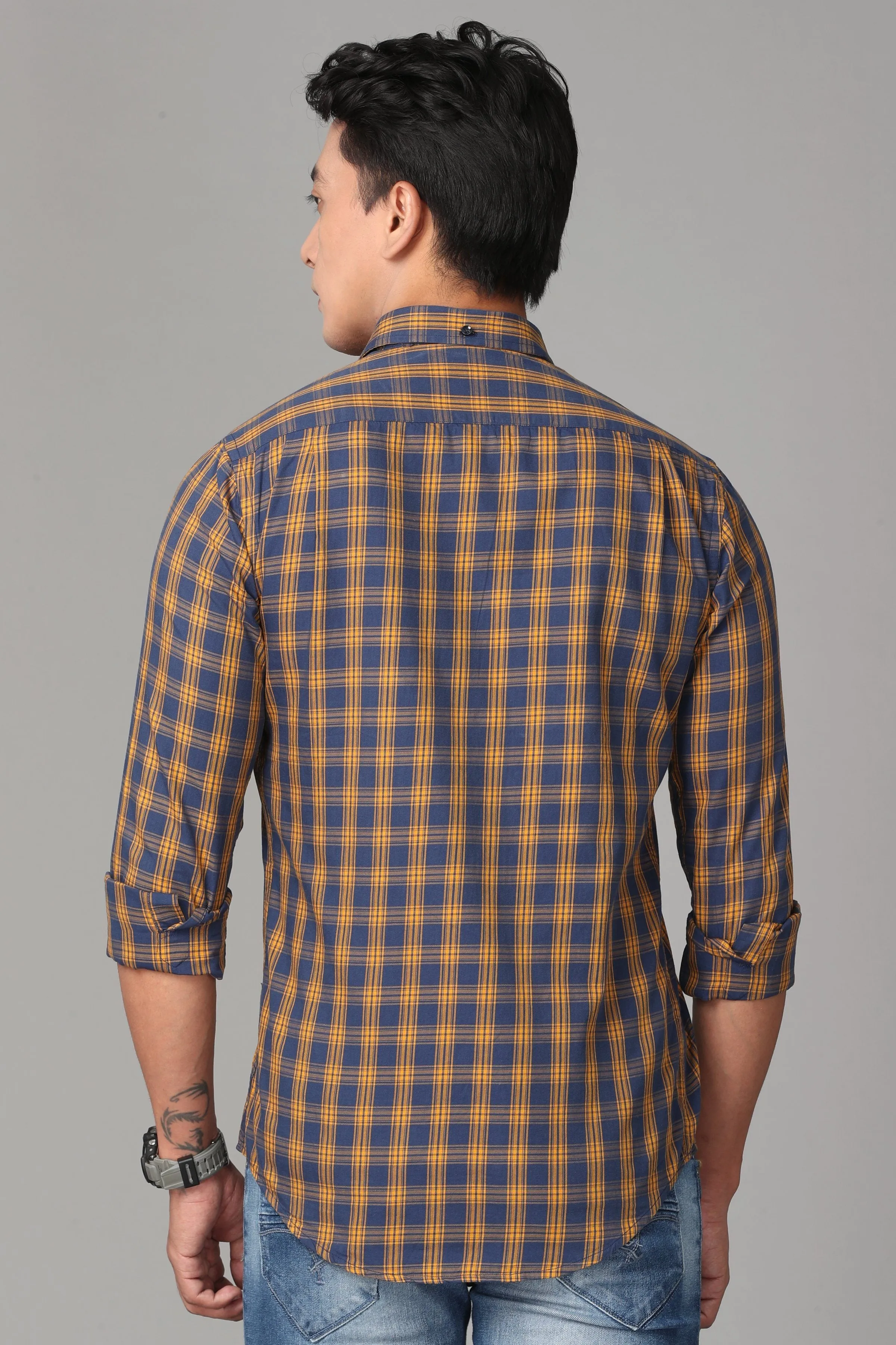 Yellow and Blue Checks Shirts