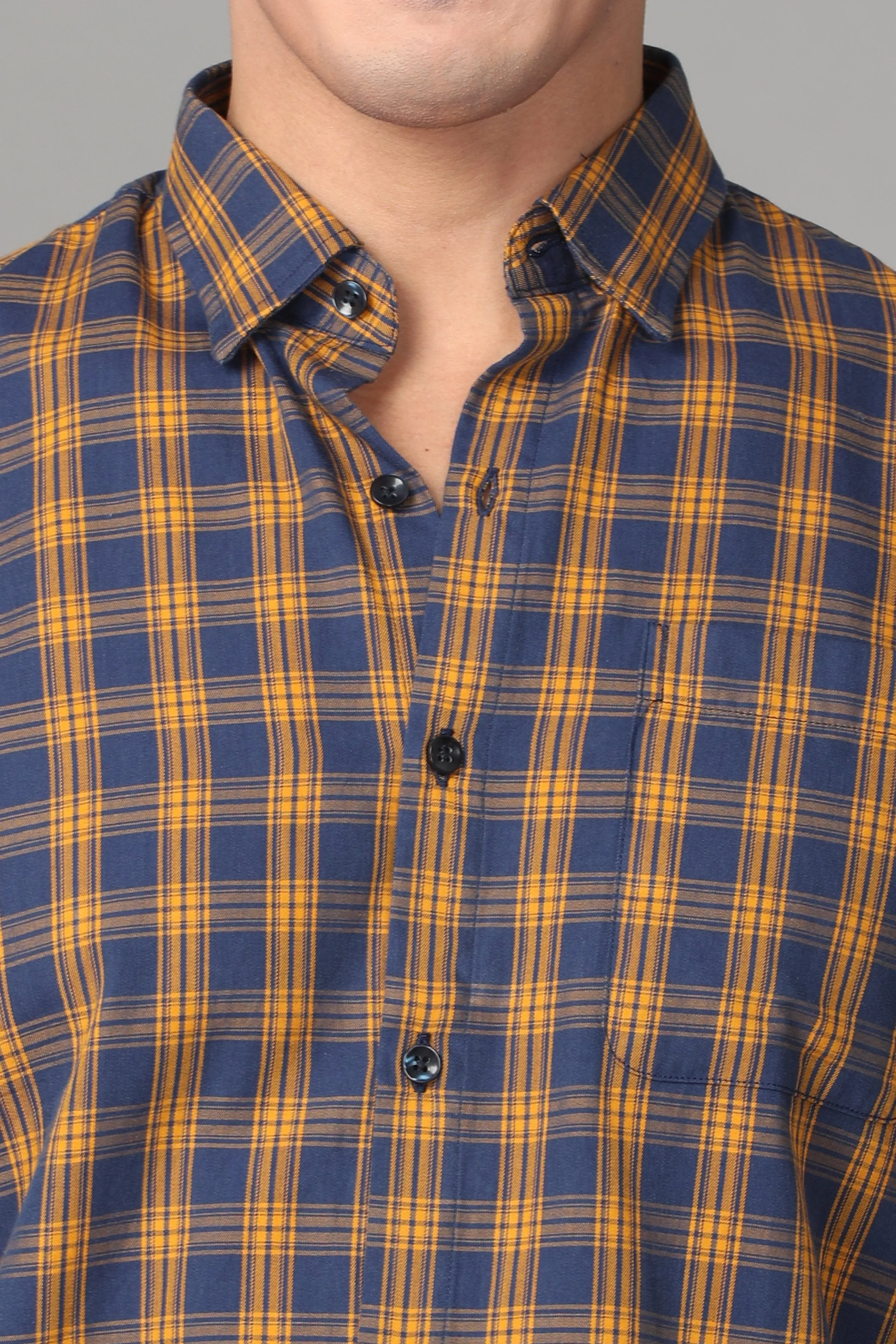 Yellow and Blue Checks Shirts