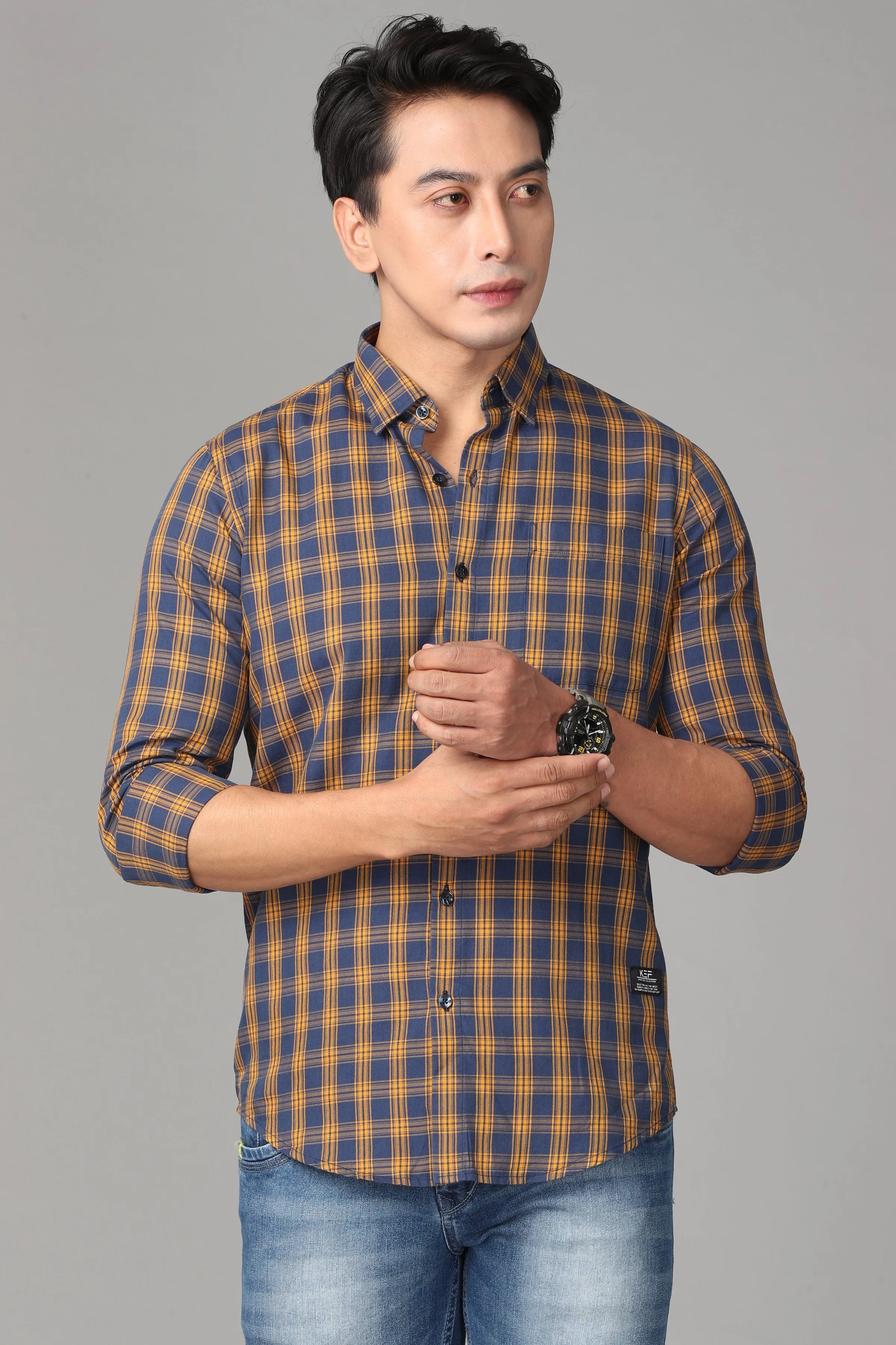 Yellow and Blue Checks Shirts