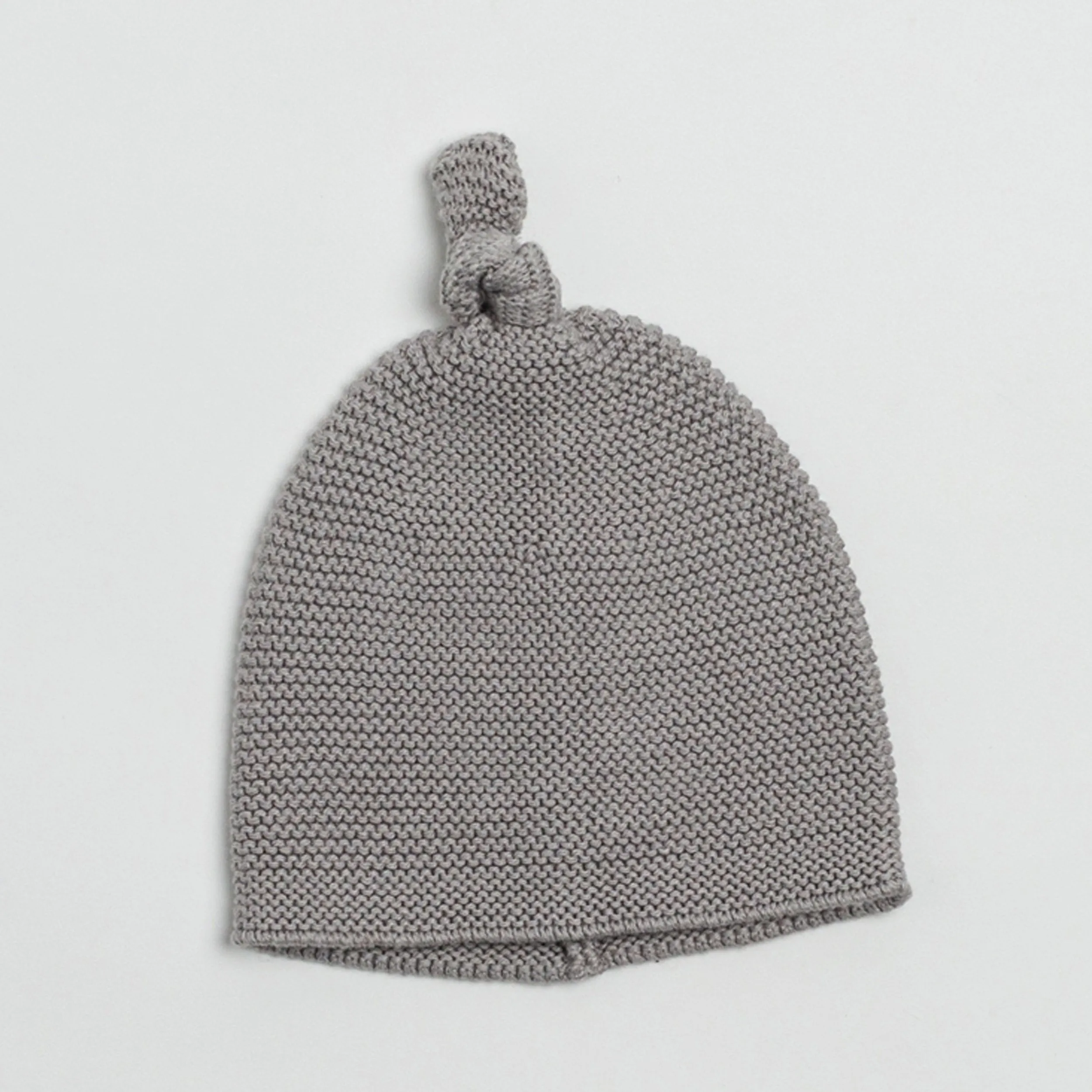 zestt Cozy Top Knot Hat Gray