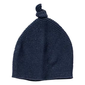 zestt Cozy Top Knot Hat Navy